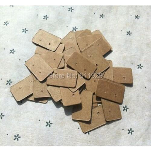 Free shipping wholesales retro earring tags 1.5x2.5cm/printed labels/jewelry packing tags/blank kraft paper tag 500 pcs a lot
