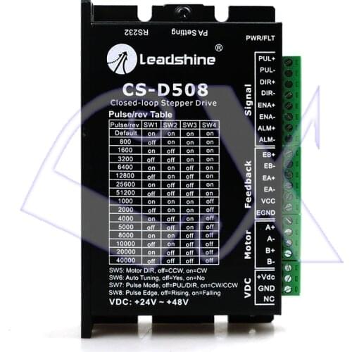 Freeshipping Original Leadshine CS-D508 V3.0 2-Phase Closed Loop Stepper Driver 20-50VDC Max 8A Output Current