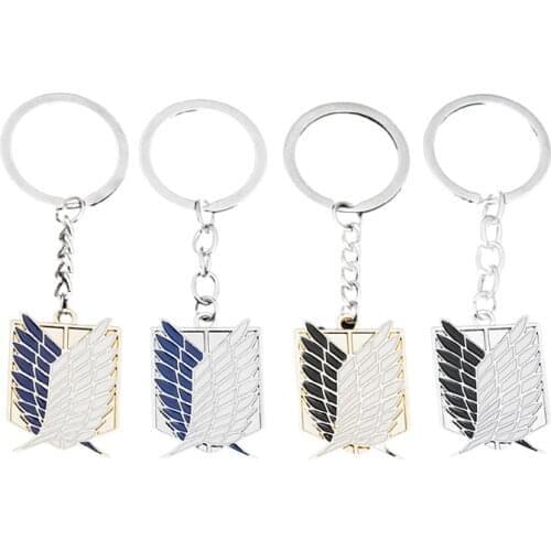 Cosplay Anime Attacks-On-Titan Scouting Legions Emblem Keychain Wing-Of-Liberty Pendant Keyring Unisex Jewelry J8 21 Dropship
