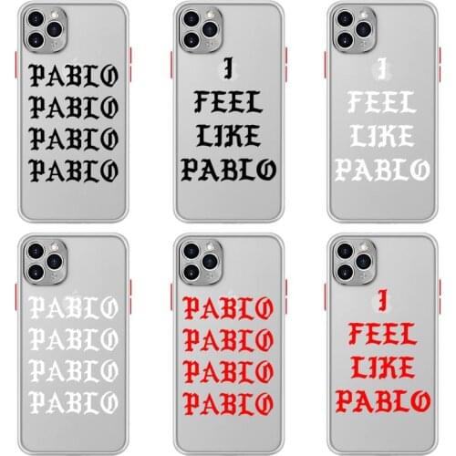 Kanye Omari West fashion Pablo Phone Cases For iphone 12 11 Pro Max Mini XS 8 7 Plus X SE 2020 XR Matte Transparent Light white