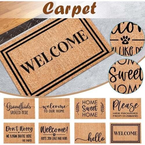 Coir Welcome Mats For Front Door Funny Door Mats Outside Entrance Doormat Rug Kitchen Carpet Decorative Colorful Home Decor