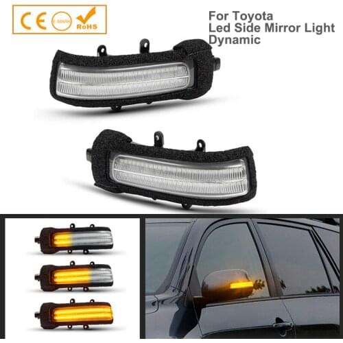 2Pcs Dynamic LED Side Marker Lihgts Car Accessories For Toyota Highlander RAV4 Voxy Noah Previa Estima No Error Turn Signal Lamp