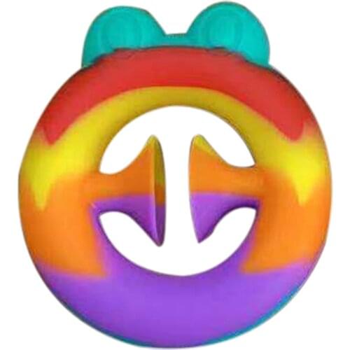 Fidget Toys Camouflage Silicone Suction Cup Rainbow Circle Vent Stress Relief Toy For Kids Adults Autism Decompression Antistres