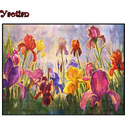 Full Square/Round Diamond Painting Iris Flower 5D DIY Diamond Embroidery Art Kits diamond mosaic Decorations Home