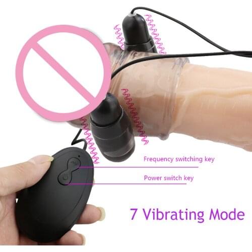 EXVOID Male Masturbator Penis Head Vibrator Cock Vibrating Ring Sex Toys For Men Delay Ejaculation Glans Trainer Massager