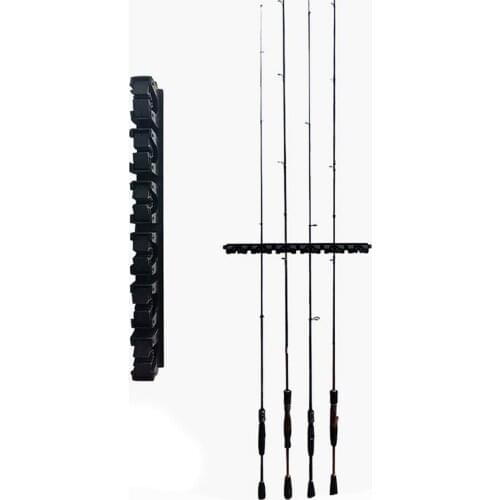 Wall Mount Fishing Rod Rack 6 Rods Fshing Pole Holder Design Prevent Damage