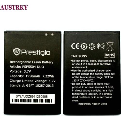 New 1950mAh High Quality Replacement Batteries For Prestigio MultiPhone PSP5504 DUO PSP 5504 Phone In stock Tracking code