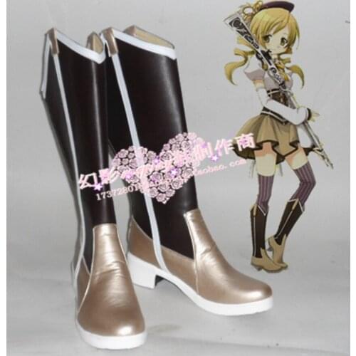 Puella Magi Madoka Magica Mami Tomoe Halloween Cosplay Shoes Boots H016