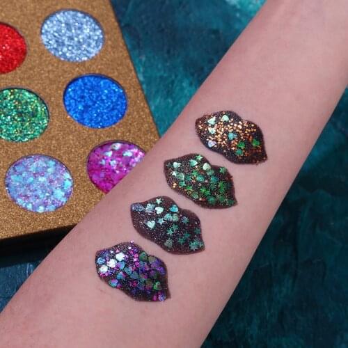 16 Color Shining Glitter Application Eye Shadow Paste Eye Face Body Highlight Festival Makeup Metallic Eyeshadow Palette