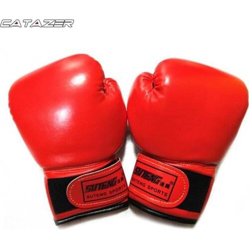 PU Boxing Gloves Karate Muay Thai Boxing Guantes De Boxeo Free Fight Sanda Training Adults Kids Equipment For 3-11 Years Kids