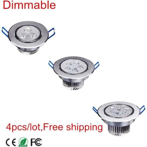 4pcs/lot best price 9W 15W 21W high power Recessed Led Downlight AC85V- 260V 900-1500LM with LED Driver Warm/Natural/Cold White