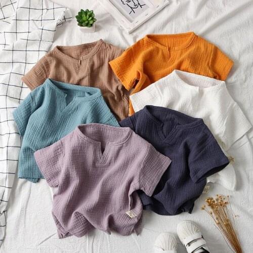 Little summer childrens simple half sleeve T-shirt for boys and girls boys clothes toddler girl clothes