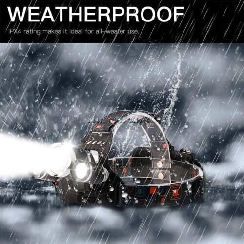 Dropshipping T6 R5 LED Headlamp 4 Mode Waterproof Hands-free Headlight Torch Flashlight for Biking Camping Hunting