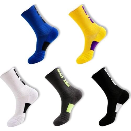 Sports Crew Socks Performance Mens Athletic Breathable Basketball Running Sock Summer Fashion Crazy Letter Walking Cycling Sock