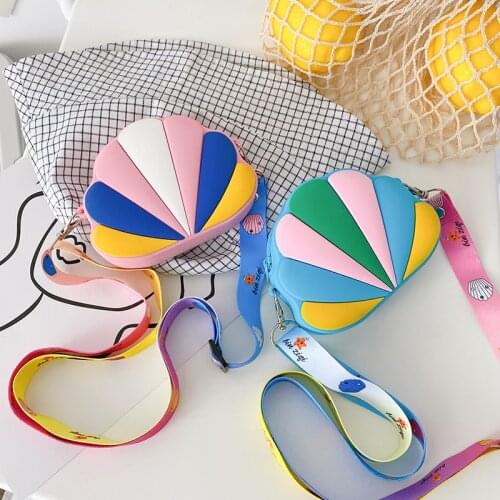 2pcs Parent-child Messenger Bags Silicone Cute Shells Coin Purse Handbags Kids Girls Crossbody Bags Childrens Mini Shoulder Bag