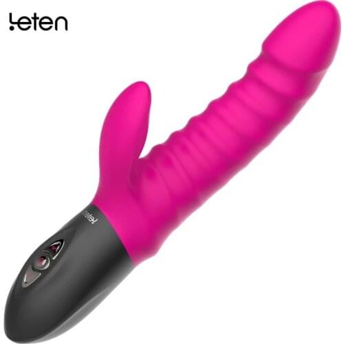 Leten Thrusting Vibrator with Heating Function,Sex Products Electromagnetic Pulse Sex Wand ,Sex Toys for Women Orgasm Pleasure