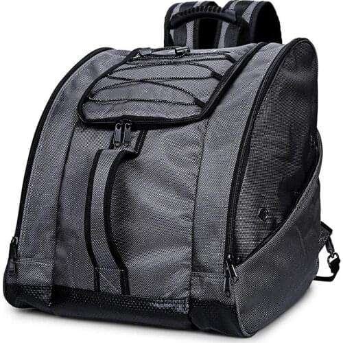 Capacity Ski Bag Large Suitable For Ski Shoes Helmets And Snowboard Boots Waterproof And Beautiful Suitable For Travel Gray