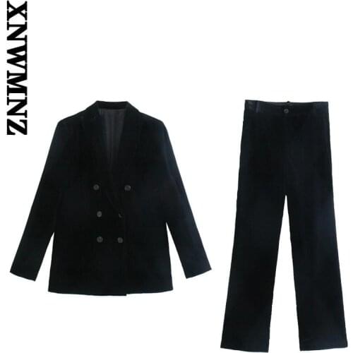 XNWMNZ Women's Velvet Trouser Suits