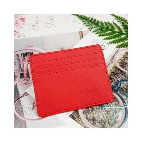 1 PCS Mini PU Leather ID Card Holder Bank Credit Card Holder Multi-slot Ultra-thin Mens and Womens Business Card Holder