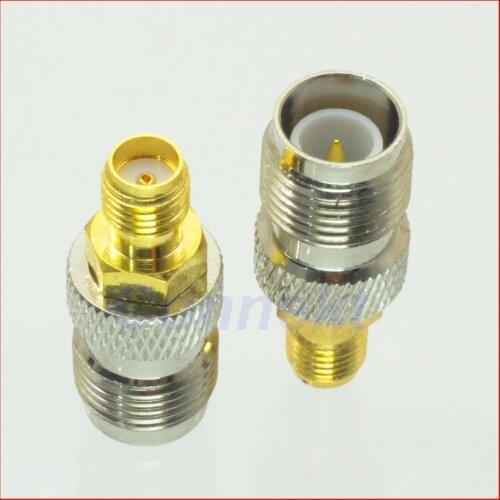 10pcs/lot RP-TNC female plug to SMA female jack RF coaxial adapter connector