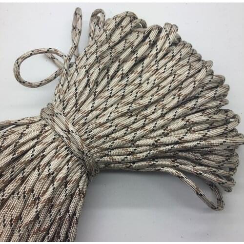 10Yards/Lot Mix color Paracord Bracelets Rope 7 Strand Parachute Cord CAMPING HiKING Khaki+Brown+Black