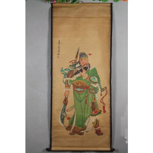 165cm LARGE # home office company efficacious Money drawing booming # Martial god of wealth guan gong Guandi painting