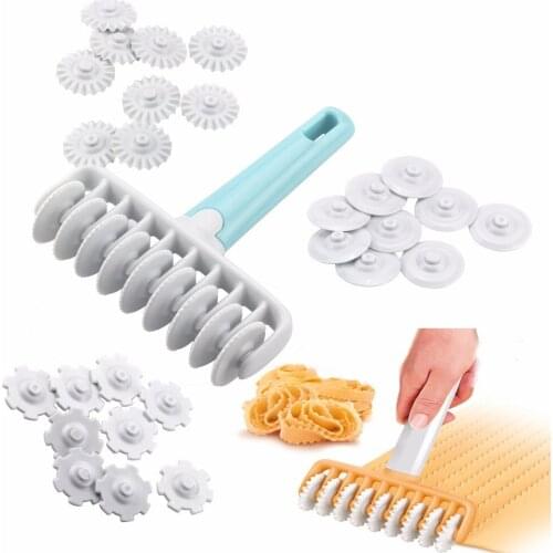 37pcs/set Kitchen Baking Tool Fondant Ribbon Cutter, 4 Different Gears Embosser Set Noodle Dough Cutter Pastry Tools for Cake
