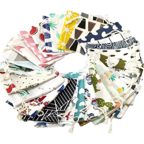 50pcs Drawstring Bag Assorted Colors Wedding Party Favor Cloth Gift Bag Candy Present Drawstring Pouches