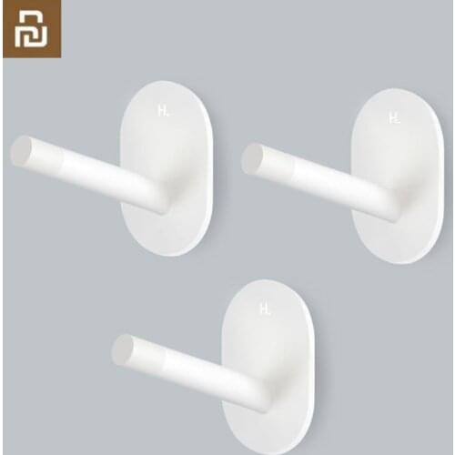 3pcs Youpin HL Little Self Adhesive Hooks Strong Kitchen Bathroom Closet Wall Hooks 3kg Max Load Hanger Hook Up
