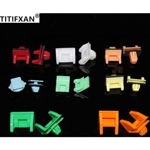 8PCS Car door anti-scratch trim panel protector plastic fasteners clips for Toyota Alphard Previa Sequoia