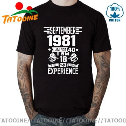 April May June July August September October December 1981 BIRTH YEARS shirt Mens T shirt Casual Fashion January February March