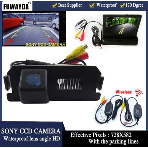 FUWAYDA car-styling Parking Car Rear View Camera 4.3" Car Mirror Monitor For Hyundai Genesis I30 ROHENS COUPE Tiburon Kia Soul