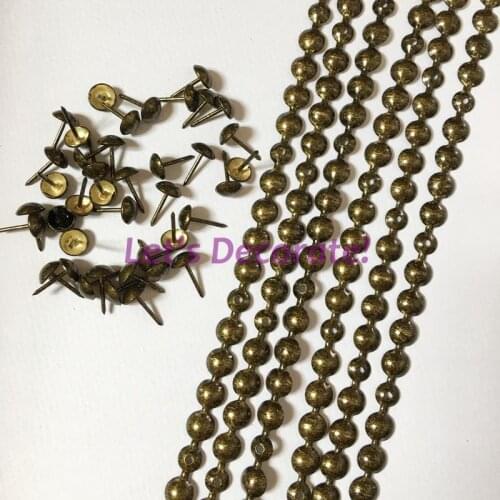 Free shipping 10meters/lot 9.5mm Upholstery Tacks Antique Color Plated Decorative Nail Strips / Nailing Tapes, Tacks, Hobnails