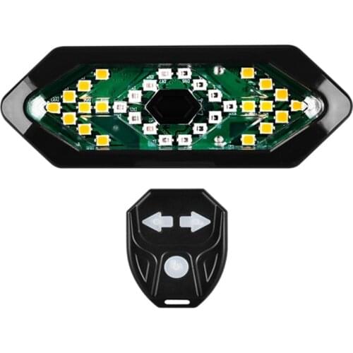 Wireless Remote USB Charge Rainproof Steering Safety Warning Light LED Bicycle Indicator Bike Rear Tail Laser Turn Signal Light