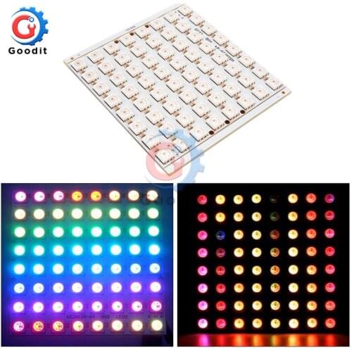 Wireless Wifi Control ESP8266 ESP-01 ESP-01S WS2812B 4 16 40 64 LED 5050 RGB LED Square Light LED Adapter Controller for Arduino