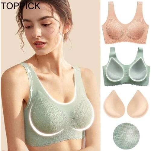 3PCS/lot Seamless Bra Women Push Up Underwear Women Gathers Plunge Bra Latex 4.0 Plus Size Push Up Bra Bralette Dropshipping
