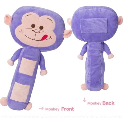 Cartoon Pink Cat Seat Belt Covers PP Cotton Safety Seat Belt Shoulder Pads For Kids Child Car Pillow Monkey Belt Cover