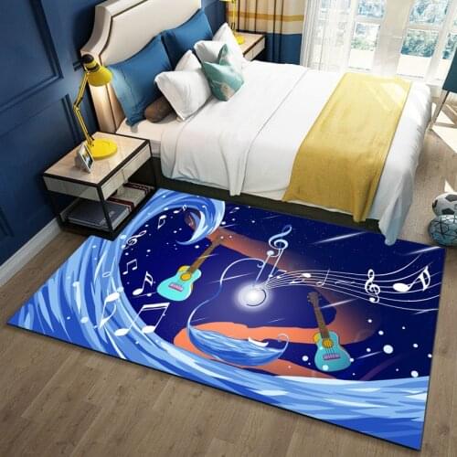 Cartoon Animal Family Children Bedroom Carpet 120*160cm Crawling Carpet Play House Music Graphic Carpet Children Small Cushion