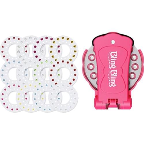 Fashion Bling Diamond Hair Sparkle Stapler Rhinestone Kit Shirt Decor Girls