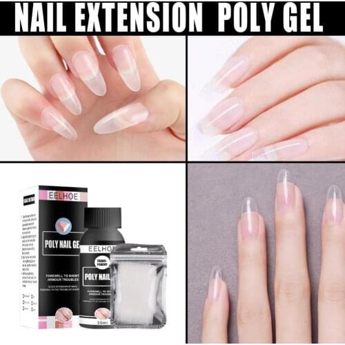 1 Set 30ml Nail Extension Polys Gel Long Lasting Quick-drying Manicure Non-irritating Nail Extension Gel Polish Set Nail Art