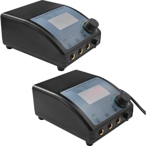 Permanent Makeup Tattoo Power Supply Microblading Body Art Double Output Digital Electric Tattoo Machine Gun Foot Pedal Supply