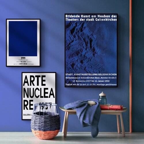 Klein Blue Nordic Art Canvas Painting Ins Abstract Style Picture Living Room Decoration Poster For Home Decor Wall Painting