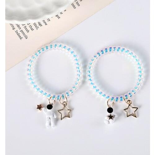 2pcs Set Couple Bracelet for Couples Infinite Love Paired Bracelet Hair Cord Coupling Elastic Chain Bracelet Men Fashion Jewelry