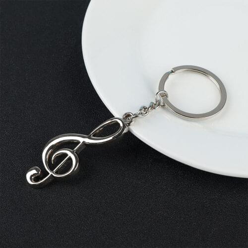 Creative Metal Musical Note Key Chain Novelty Souvenir Keychain Key Ring Special Music Students Graduation Gifts