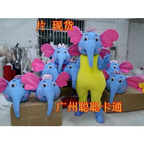 Elephant Mascot Fancy Costume Cosplay Mascotte Carnival Festival Dress Outfit Adult Size Gift for Halloween party