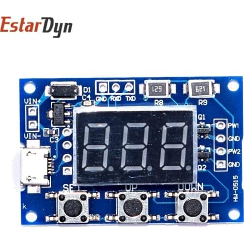 Micro USB DC 2CH Adjustable PWM Signal Generator Duty Cycle Pulse Frequency Module Digital LED Display Tube DC 5V 12V 24V DIY