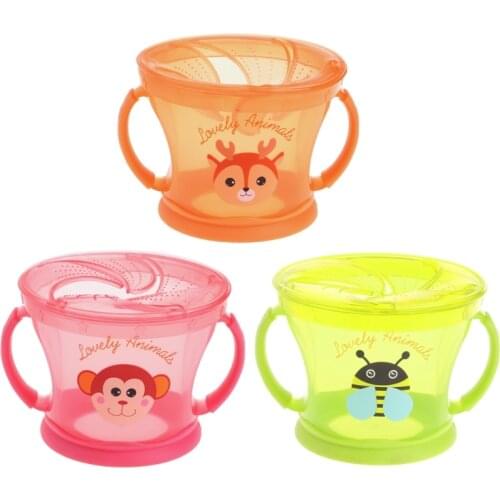 Soft Food Bowl Children Snack Spilled Cup Leak Proof Baby Snack Box Container 19QF