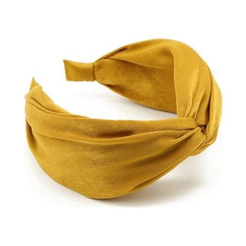 Womens Wide Headband Solid Knot Cross Hairband Big Statement Twist Headwrap Headdress Headwear Hair Bands Accessories