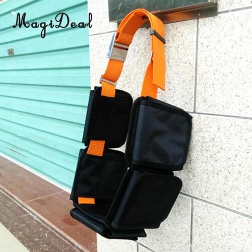 MagiDeal Professional Scuba Diving Detachable 5 Pocket Weight Belt 2" Standard Webbing Waist Strap Buckle Gear Equipment
