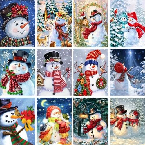 Christmas 5D Diamond Painting Full Square/Round Diamond Mosaic Santa Claus Cross Stitch Full Cartoon Wall Art Christmas present